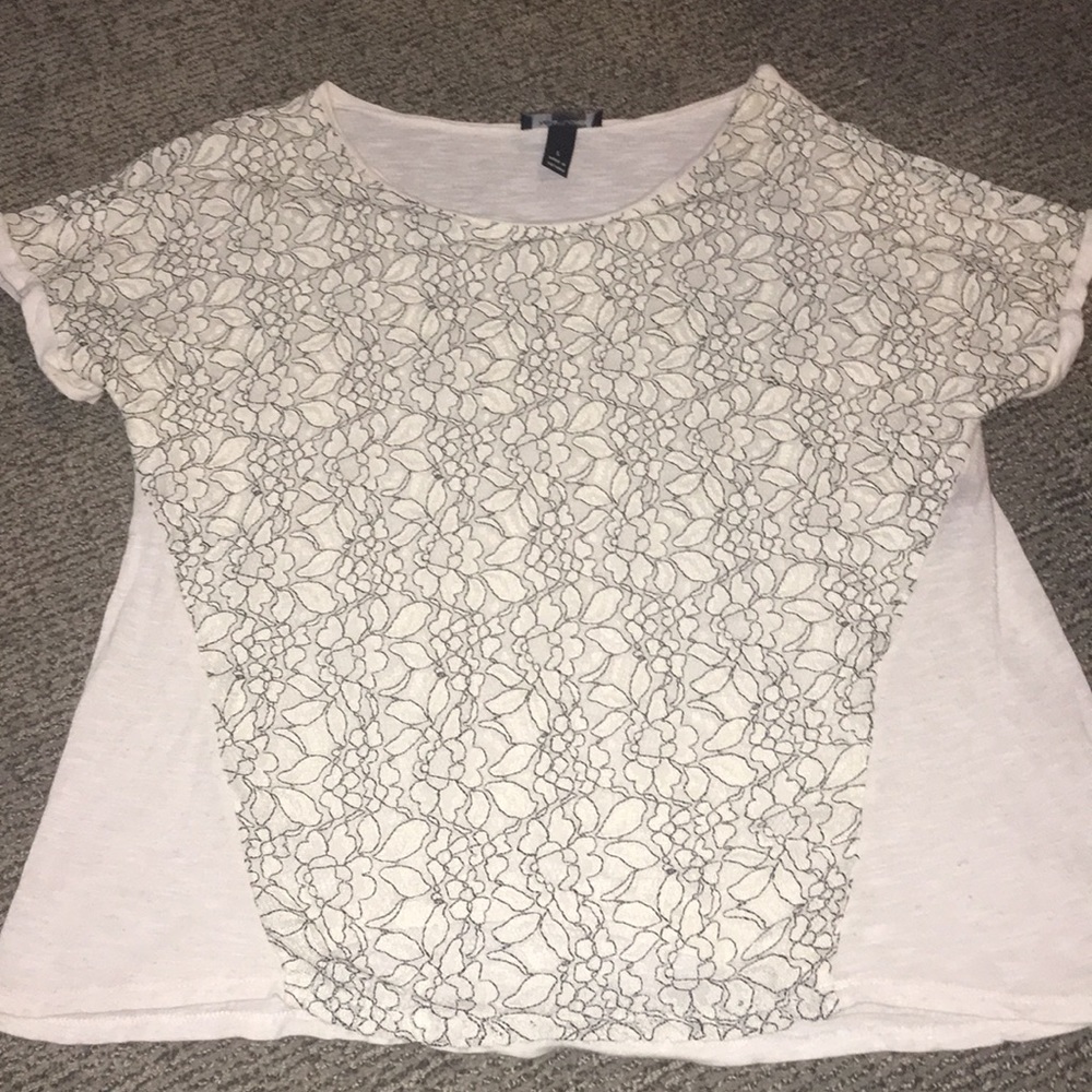 Ab studio floral tee shirt